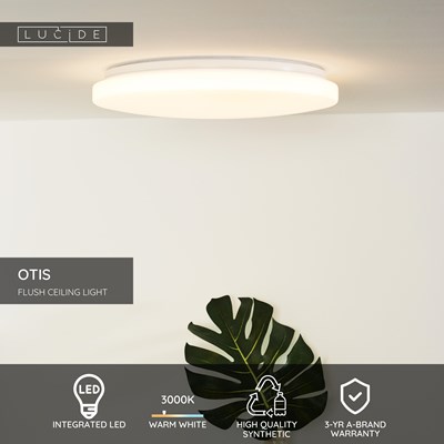 Lucide OTIS - Flush ceiling light - Ø 39 cm - LED - 1x32W 3000K - Opal